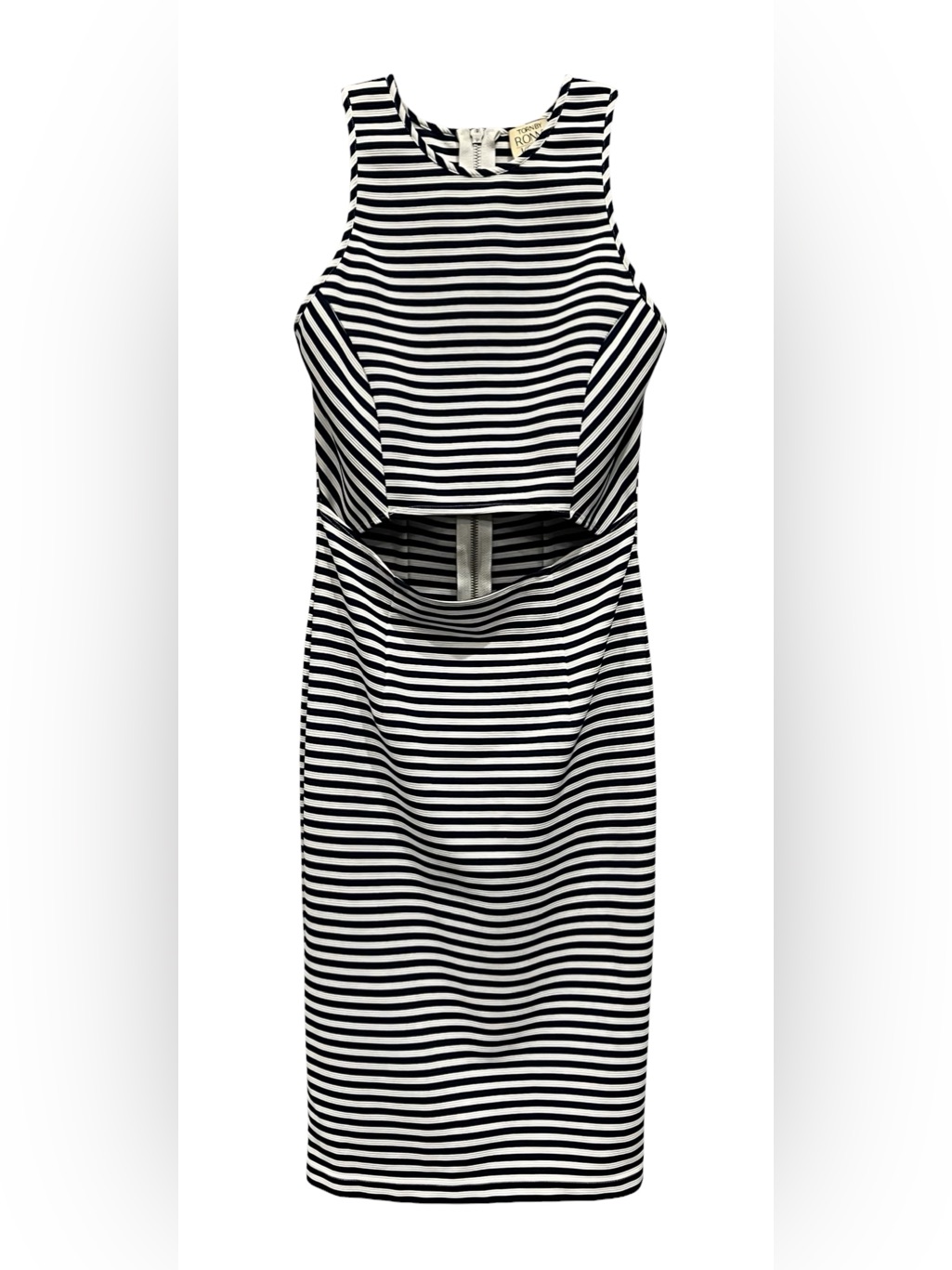 Torn By Ronny Kobo Blue And White Striped Dress